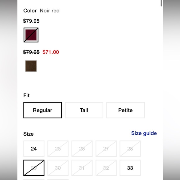 NWT GAP High Rise Corduroy Stride Pants in Noir Red (sold out online!) - Picture 6 of 6